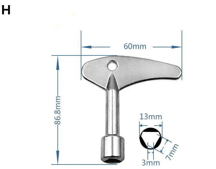 Многофункциональный Универсальный Крест ключ треугольник ключ для поезда Электрический шкафчик лифта клапан сплав треугольник квадрат
