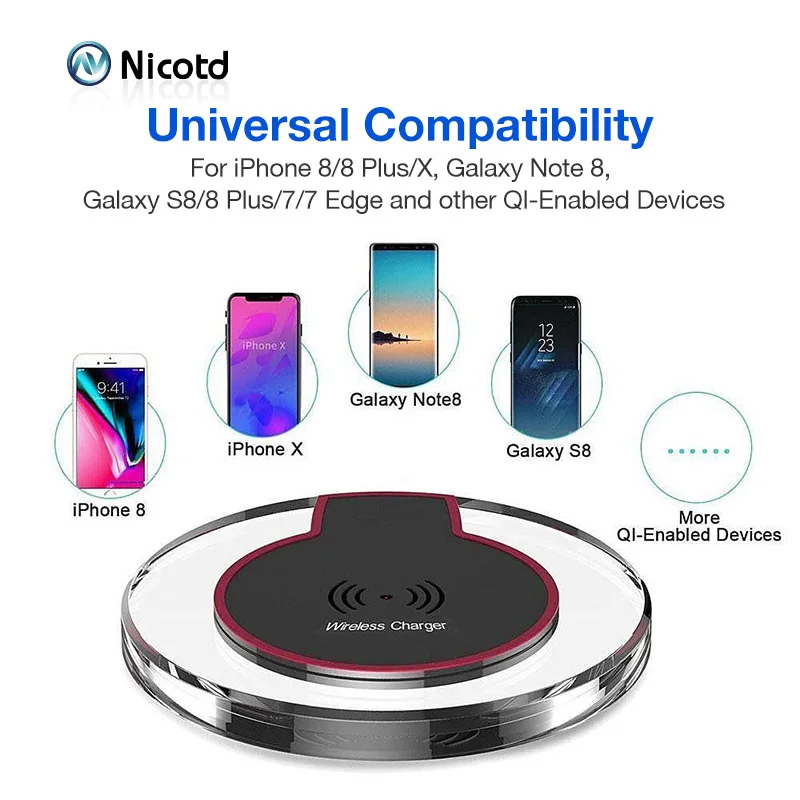 Wireless Charging Dock Fast Charge For Samsung S10 Plus Note 8 Wireless Charger For iPhone XS MAX XR For Huawei Mate 20 pro lite (1)