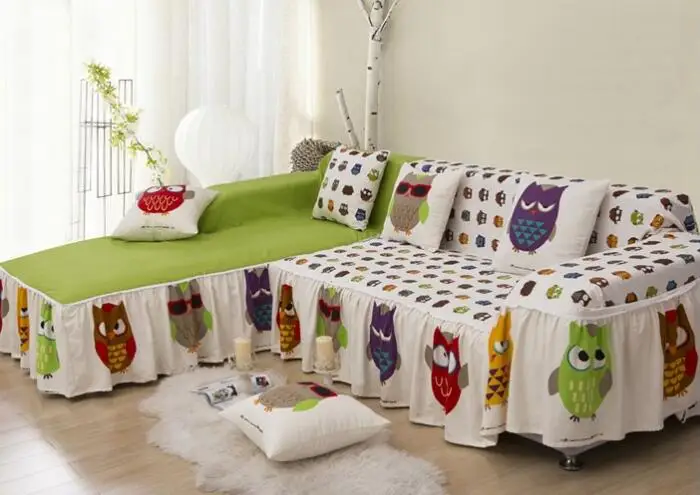 Cotton Owl Printed Sofa Cover Home Textile Double Covers For Couch Cotton Owl Printed Sofa Cover Home Textile Double Covers For Couch Slipcover 190x200cm 190x260cm 190x300cm In From Garden On