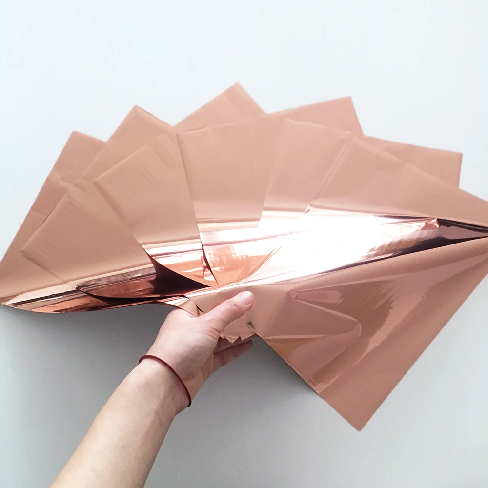 

rose gold hot stamping foil for toner reactive by laser printer and laminator for wedding invitation cards printing