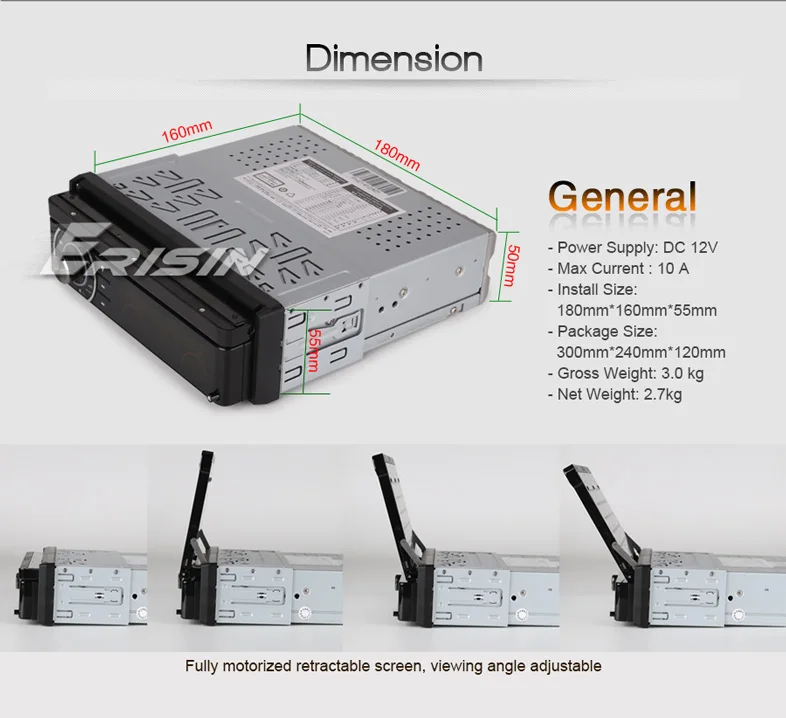 Flash Deal Erisin ES6590KD 1 Din 7 inch Wince 6.0 Car Audio System DVD GPS Player Radio DAB+ System 17