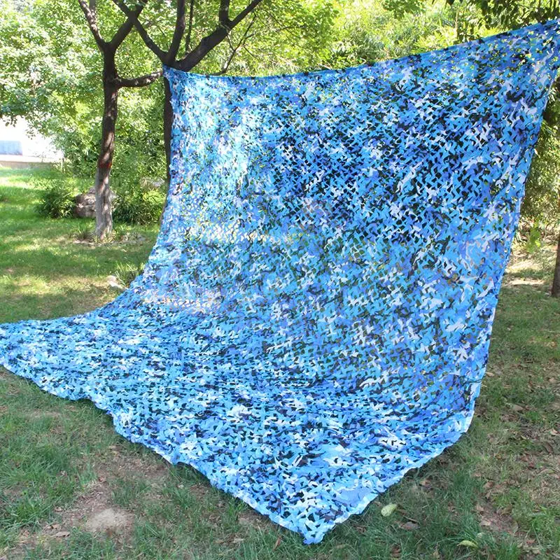 2 متر × 3 متر (6.5ft x 10ft) الأزرق التمويه المعاوضة الطلق العسكرية الصيد التخييم المأوى الحزب الديكور انظر الشاطئ صافي