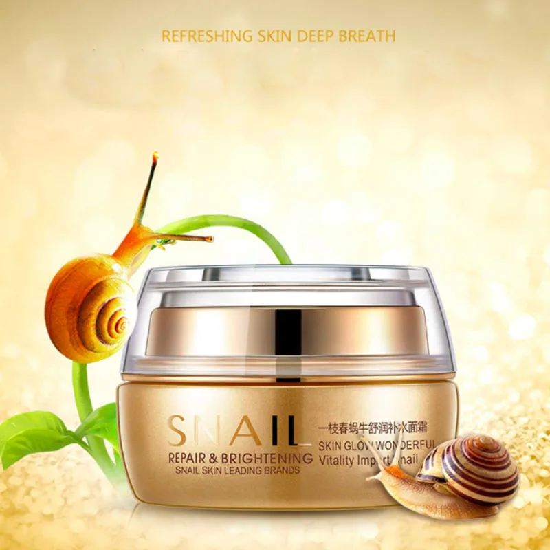 

Gold Snail Face Cream Moisturizing Whitening Hydrating Anti-aging Anti wrinkle snail shells slip supple Day Cream Face Skin Care