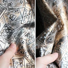 Золото серебро цвет тиснением игральные карты ткань дизайнер тиснение дизайн мода стиль Творческий Ткань