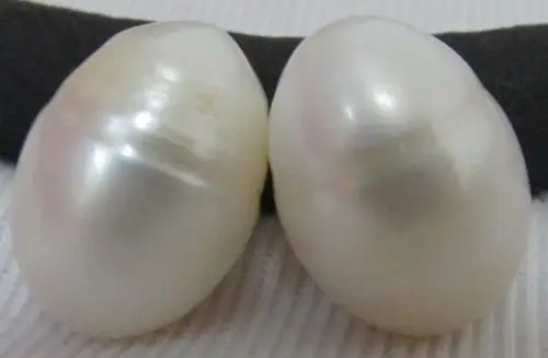 

huij 00687 15X11MM NATURAL SOUTH SEA GENUINE WHITE LOOSE PEARL