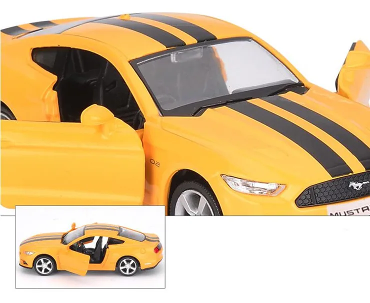 Ford Mustang GT, модель автомобиля из 1:36 сплава, литые под давлением металлические игрушки, детские развивающие игрушки