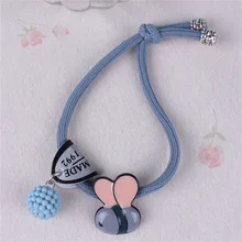 New Women Cute Ball pendant Hair Bands Girls Thick Ponytail Holder Fashion Scrunchies Hair Tie Rope Bun Jewelry Hair Accessories