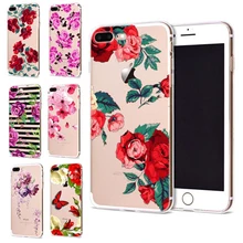 Принципиально для Apple iPhone 6 6 S 7 Plus X 10 цветок лист Мягкий ТПУ чехол для iPhone 7 Оригинальный чехол для iPhone 8 B331(China)