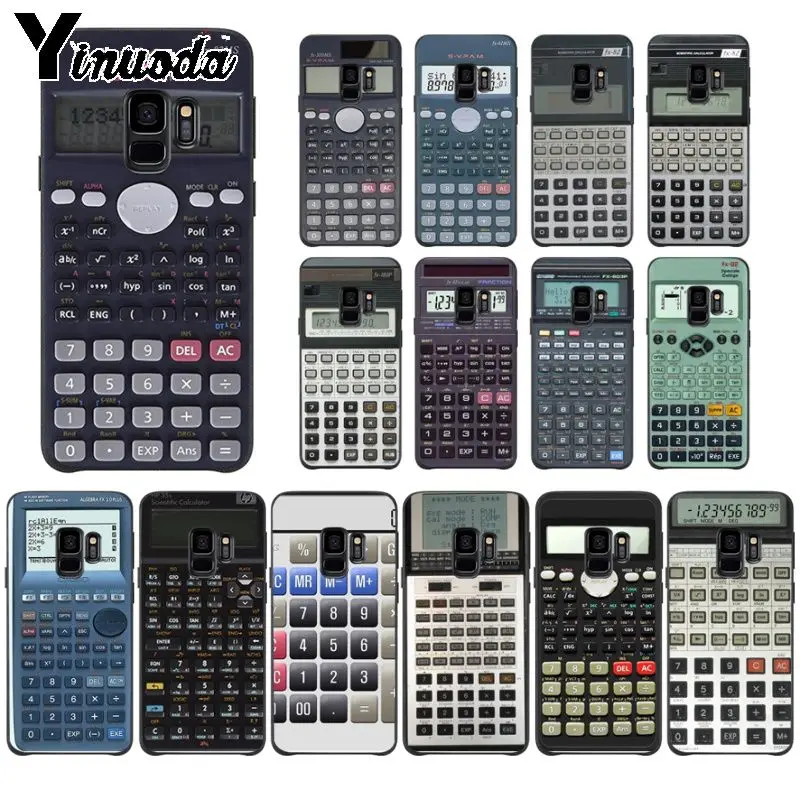 Yinuoda الرجعية غريبة مضحك حاسبة لينة سيليكون أسود الهاتف حقيبة لهاتف سامسونج غالاكسي s9 s8plus note8 note9 s7 s10lite كوكه