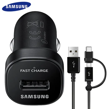 

Samsung 18W Car Charger Fast Charge Note10 Note9 Note8 7 5 4 3 S10 S9 S8 Plus S7 S6 edge PAD