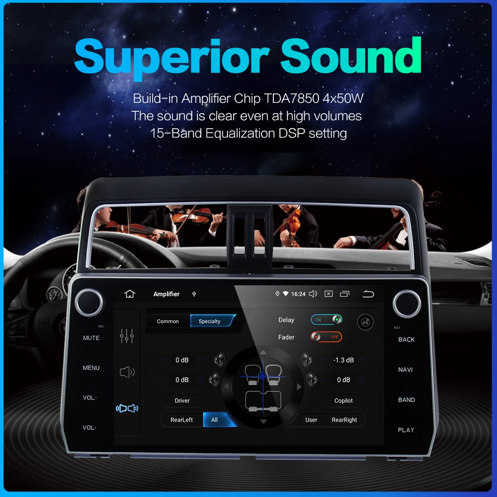 Top Dasaita Car Radio DSP Android 9.0 for Toyota New Prado Navigation 2018 Autoradio GPS 10.2" IPS Multi Touch Screen MAX6 4
