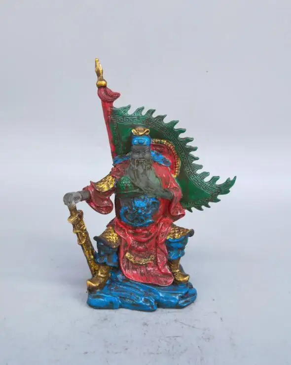 

China multicolour Coloured glaze Guan gong statue