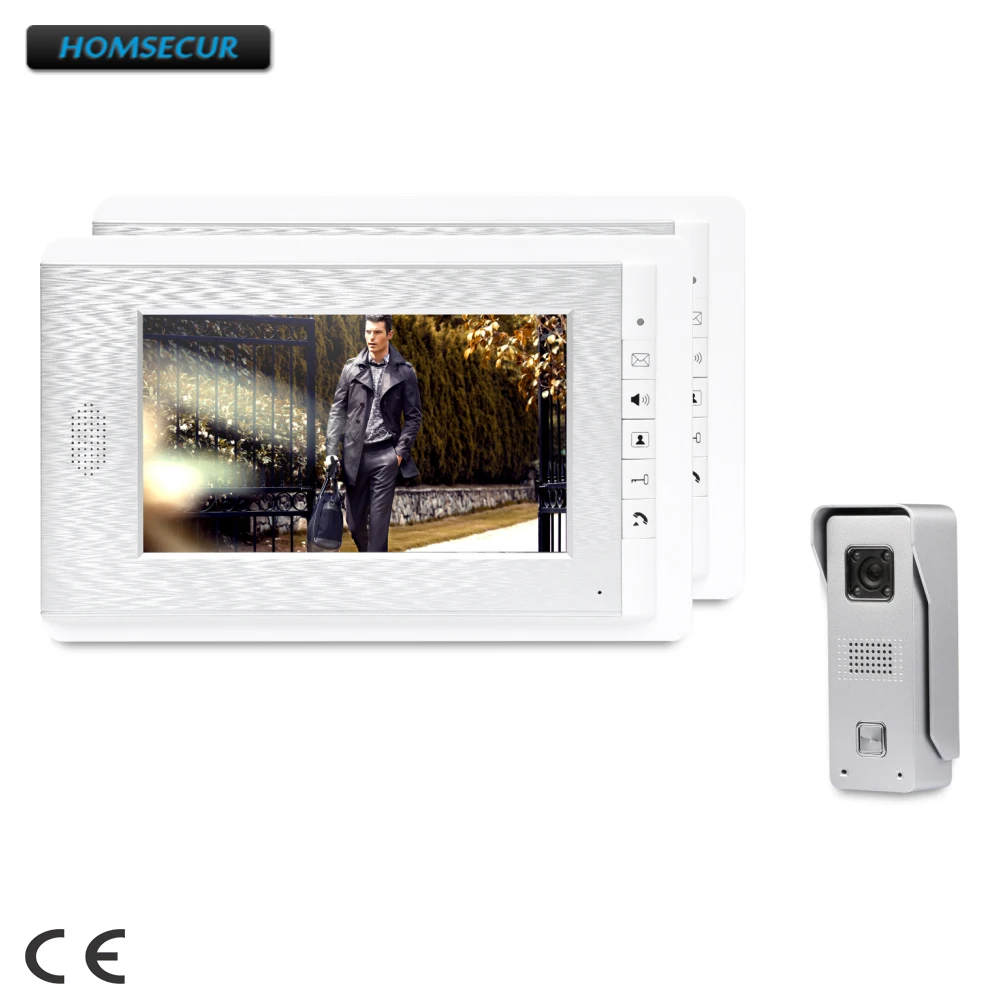 

HOMSECUR 7inch Video Security Door Phone with Intra-monitor Audio Intercom for Apartment : XC002+XM708-S