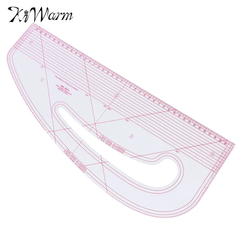 

KiWarm Practical Pattern Maker Fashion Designing Ruler Multi Purpose Garment Making Marking Curve Sewing Patchwork Tool