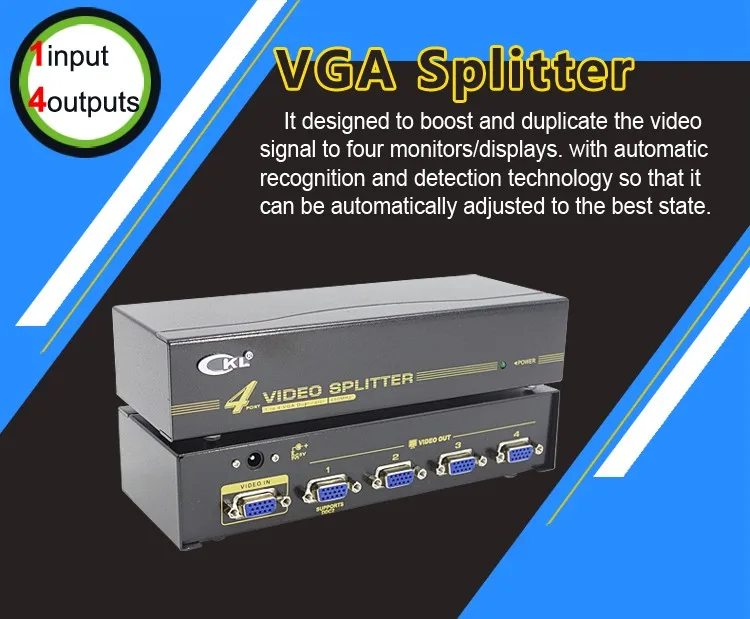 Ckl-104a 4 Порты и разъёмы vga splitter 450 мГц 1x4 1*4 1 в 4 из