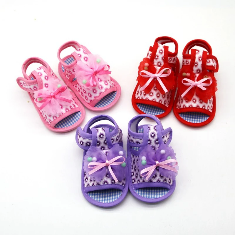 

Newly Kids Baby Girl Soft Sole Shoes Anti-slip Sandals Prewalkers Bowknot Design First Walkers Walking Shoe Baby Girl Sandals