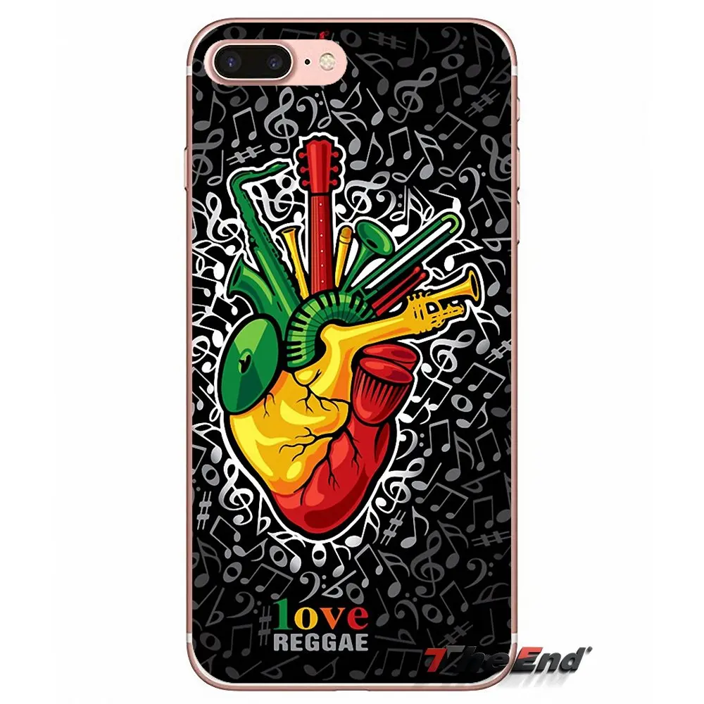 Силиконовый чехол для Apple iPhone X 4 4S 5 5S SE 5C 6 6S 7 8 Plus 6Plus 7plus 8plus Fundas Coque bob marley rasta lion reggae