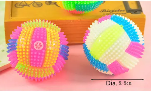 Children's pet dog cat luminous toys, flash volleyball, play ball, night light bouncing ball 6