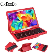 CucKooDo Removable Wireless Bluetooth Keyboard ABS Plastic Laptop Stylish Keys Case For Samsung Galaxy Tablet S 10.5 inch T800