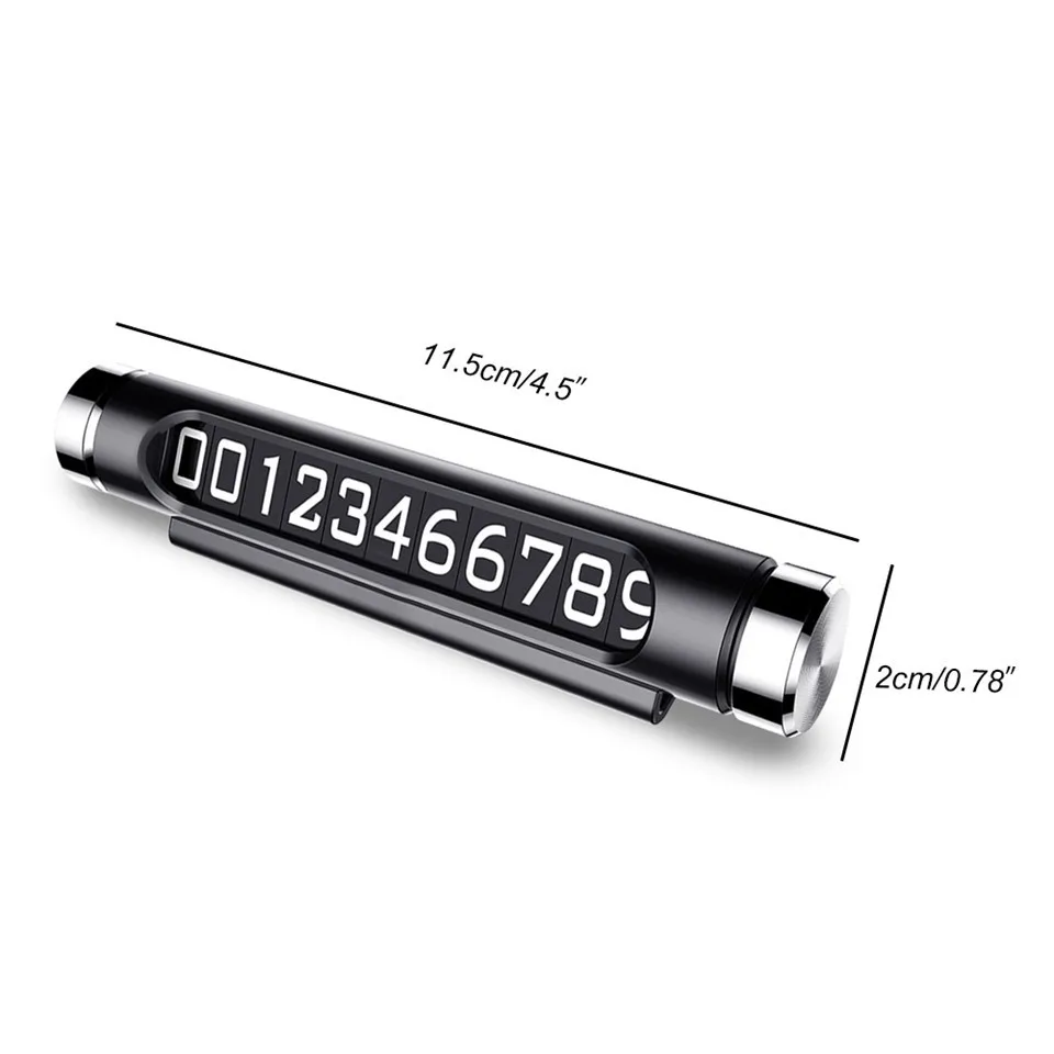 Temporary Car Parking Card Telephone Number Card Notification Night Light Sucker Plate Car Styling Phone Number Card (1)