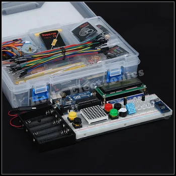 

Electronics Starter KITs 35 KINDS IN 1 Microcontroller Sensor Kit Step Motor Servo 1602 LCD Breadboard Jumper Wires For Arduino