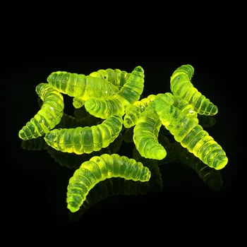 

Ainstsk 10PCS Soft Plastic Fishing Lures Artificial Baits Maggots Worms Fish Tackle Toy