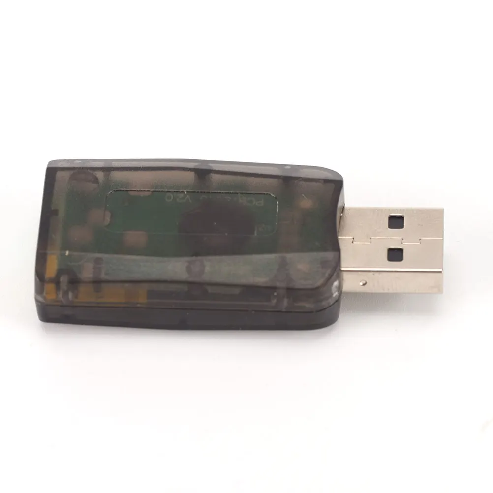 1 шт. Внешний USB аудио адаптер звуковой карты Виртуальный 5,1/7,1 ch USB 2,0 микрофон динамик Аудио гарнитура микрофон 3,5 мм Jack конвертер