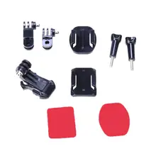 ALLOET 7 in 1 Sport Action Camera Accessories Kit For Gopro Hero 5 4 3 3+ 2 Head Helmet Mount Flat Curved Adhesive Fixed Bracket