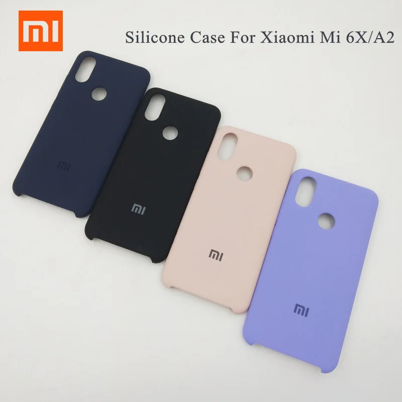 

Xiaomi Mi 6X/A2 Case Original Back Liquid Silicone Full Protective Cover Silky Soft-Touch Finish Case Coque For Mi 6X A2 Shell