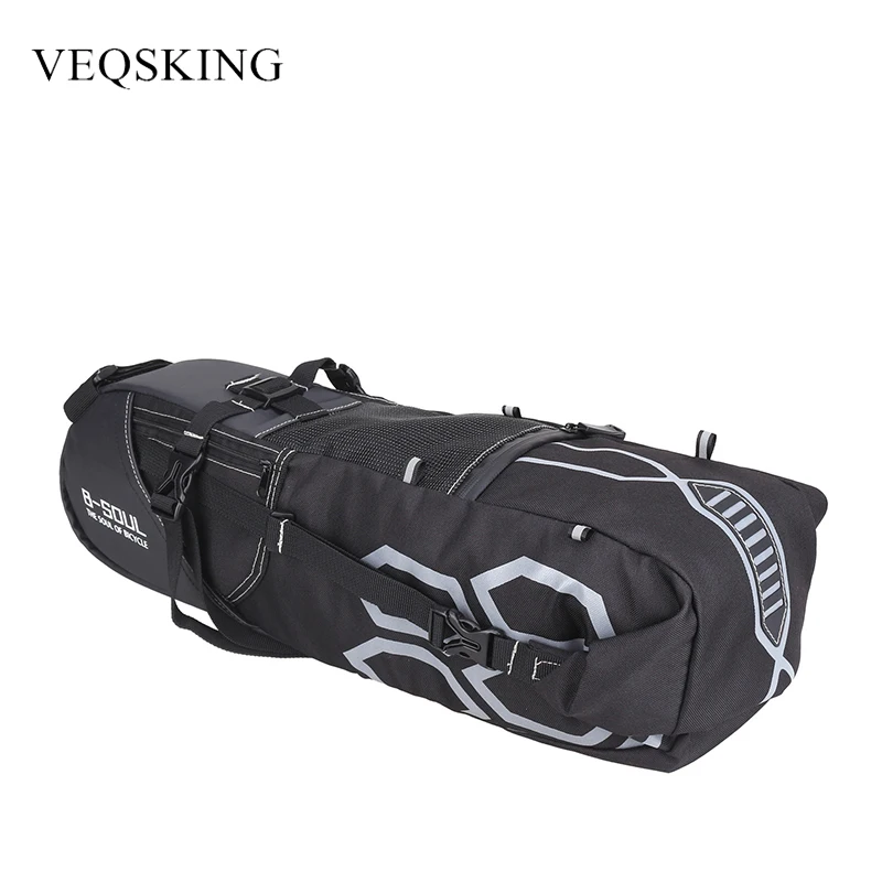 

B-SOUL 12L Big Capacity Bicycle Saddle Bag,Waterproof MTB road Bike Seat post Bag,Cycling Rear tail Bag Bicycle Accessories