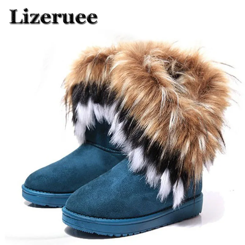 wedge snow boots with fur