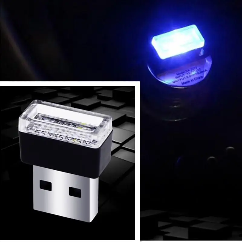 USB Ночник LED интерьер автомобиля Атмосфера свет ноги лампа освещение украшение