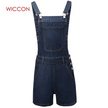 

Denim Jumpsuit 2020 Summer Spring Women Short Solid Romper Overalls Casual Jeans Shorts Girl Fashion Slim Playsuits
