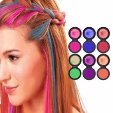 6 цветов модные волосы порошок цвета краска для волос временный Мел для волос порошок для дропшиппинг