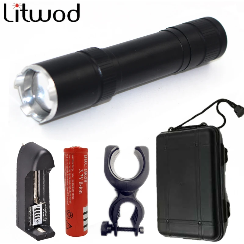 

Litwod z30 I3 XM-L Q5 Portable Aluminum LED Flashlight Torch Adjustable waterproof Sport Light For Camping Outdoor use 16850