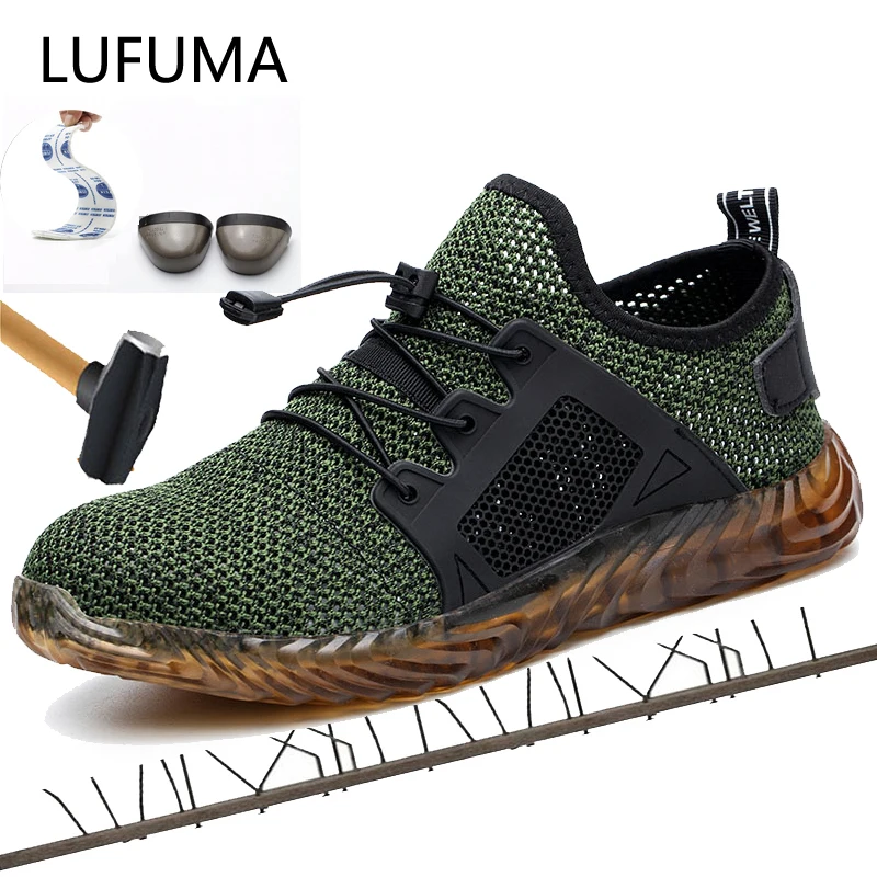 

LUFUMA Indestructible Ryder Shoes Men And Women Work&Steel Toe Air Safety Boots Puncture-Proof Work Sneakers Breathable Shoes