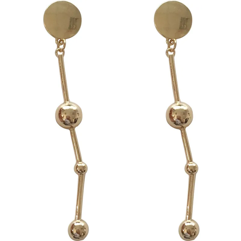 

Newest Designs Jewelry Disc Stud With Round Stick And Ball Earrings For Women