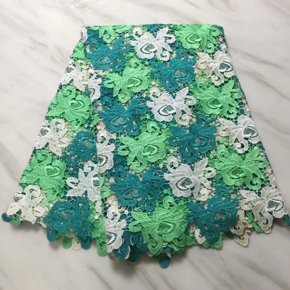 

High Quality water soluble Switzerland Emboridery African Dry Cotton Lace Fabric 2018 Nigerian guipure lace f16se292