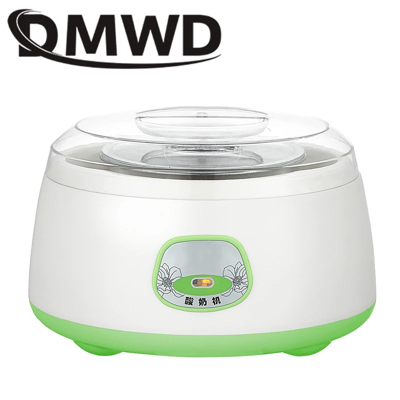 DMWD Automatic Yogurt Maker Stainless Steel Liner Leben Rice Wine Natto Fermenter DIY Yoghourt Machine Container 1L EU US Plug DMWD Automatic Yogurt Maker Stainless Steel Liner Leben Rice Wine Natto Fermenter DIY Yoghourt Machine Container 1L EU US Plug