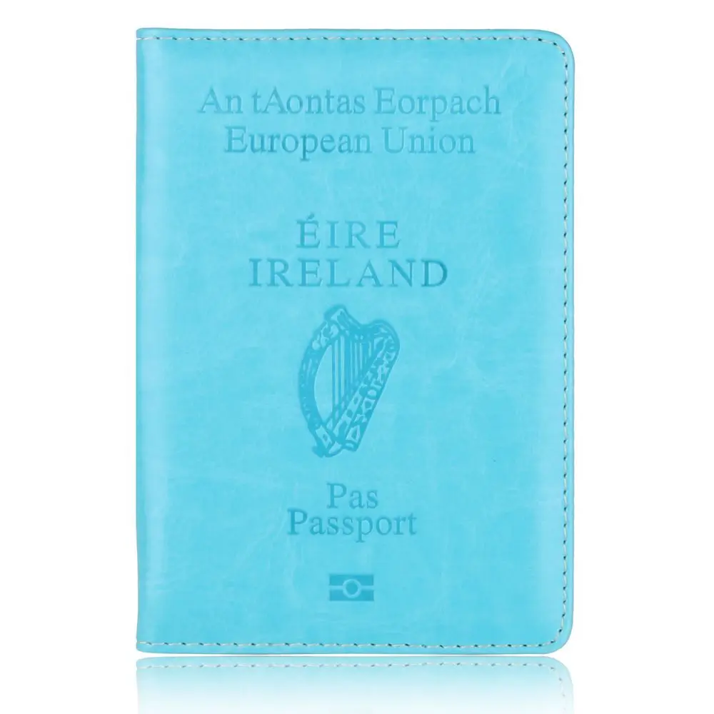 TRASSORY European Union Ireland Lightweight Leather Passport Cover