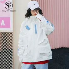 Осенняя куртка с капюшоном Женская куртка уличная Свободная Повседневная модная дизайнерская куртка-бомбер женские весенние пальто больших размеров