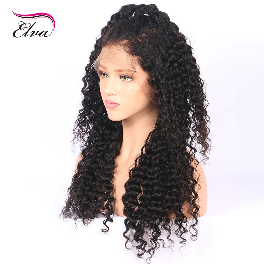 Elva Hair Glueless Full Lace Human Hair Wigs For Black Women Deep Wave Brazilian Remy Hair Wig Natural Hairline With Baby Hair3