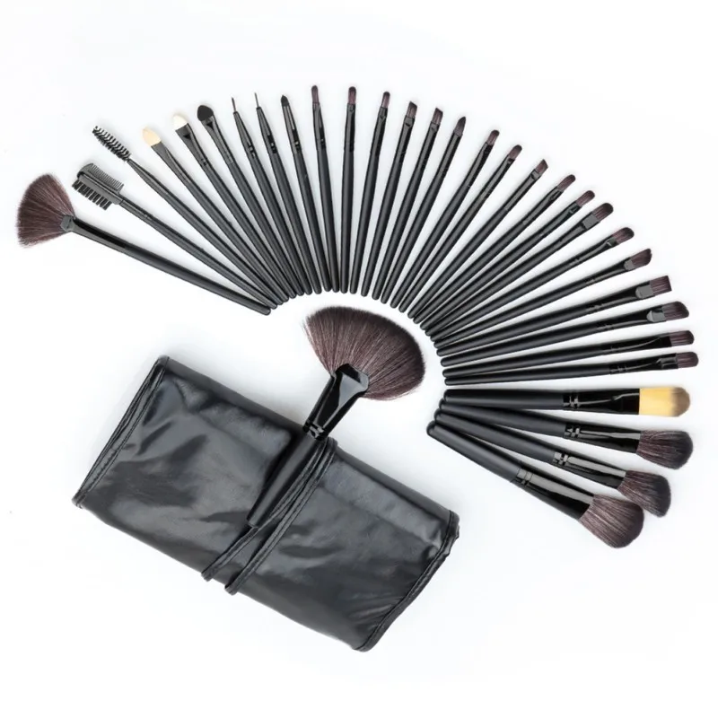 Professional 32 PCS Cosmetic Facial Make up Brush Kit Wool font b Makeup b font Brushes