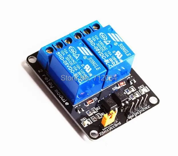 2 Two Channel Relay Module 5V with optocoupler protection microcontroller development board