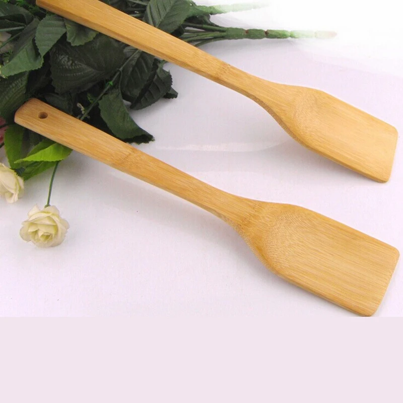 

Natural Bamboo Kitchen Shovel Convenient for Cooking Non-stick Cookware Scraper Utensil Furniture Craft Shovel