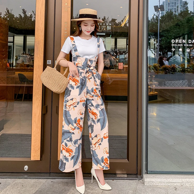Широкие брюки женские осенние цветочные женские брюки Pantalon Femme свободные до щиколотки женские цветочные шифоновые расклешенные брюки