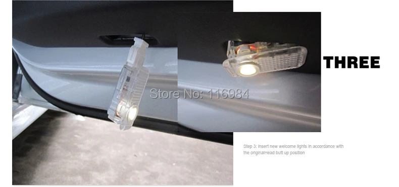 2 pcs/pairs х светодиодный светодиодные на дверь автомобиля, посвященный Добро пожаловать лазерный проектор логотип проектор Ghost Shadow Light для BMW E90 E60 M3 M5 M6 E85
