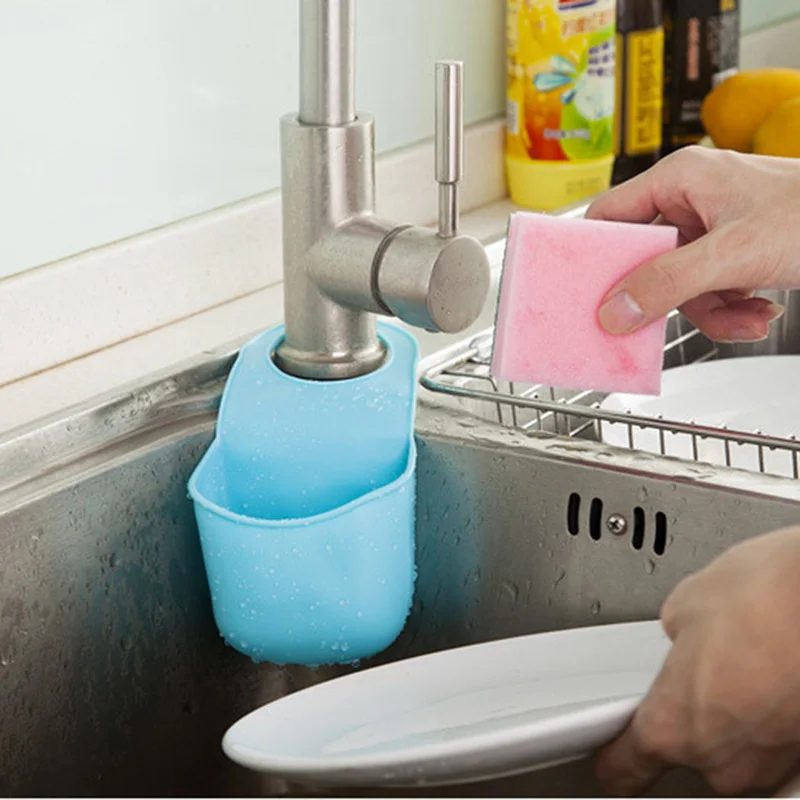 

Novelty Home Kitchen Gadgets Bathroom Soap Toothbrush Razor Hanging PVC Plastic Storage Box Holder Sink Organizer