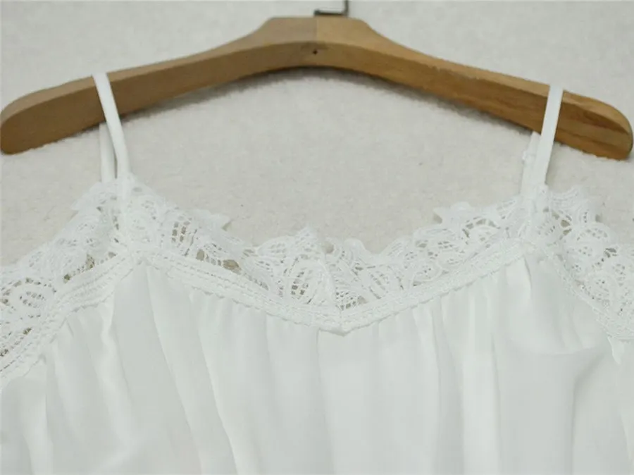 Gladiolus Chiffon Romper Women Short Sleeve Belt Tunic Lace Backless Women Sexy Playsuit 2019 New Summer Rompers Womens Jumpsuit (25)