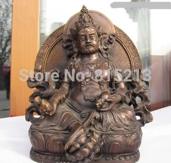 

bi0011855 Tibetan buddhism pure Copper Bronze Yellow Jambhala King Buddha Statue
